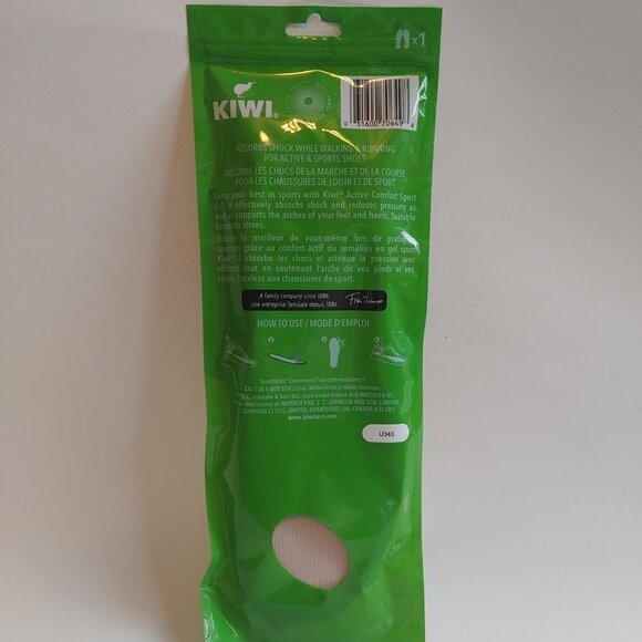 KIWI Active Comfort SPORT GEL INSOLES Women's 6-10 Absorbs Shock BNIP - Picture 2 of 4